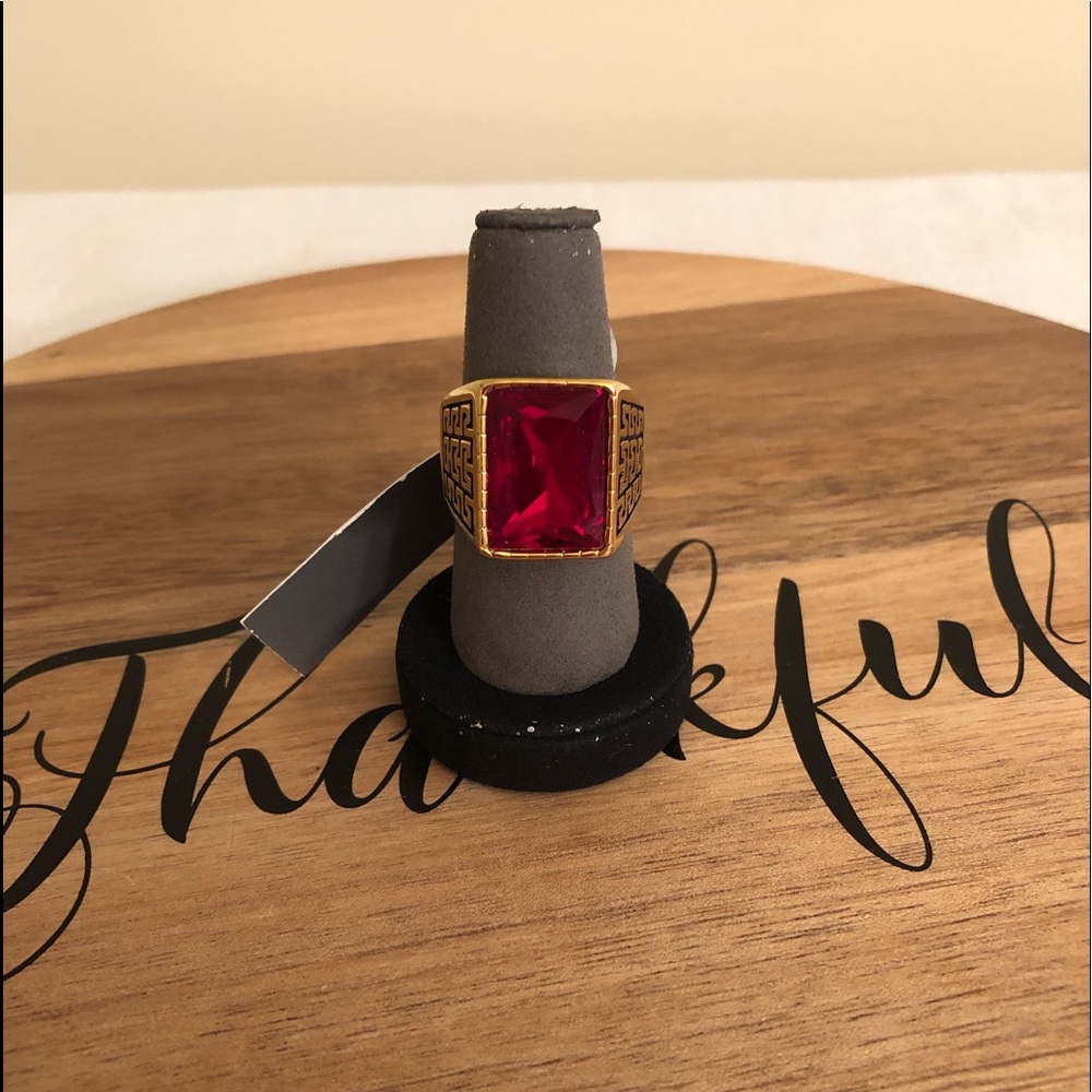 Men’s Stainless Steel Goldtone Ring